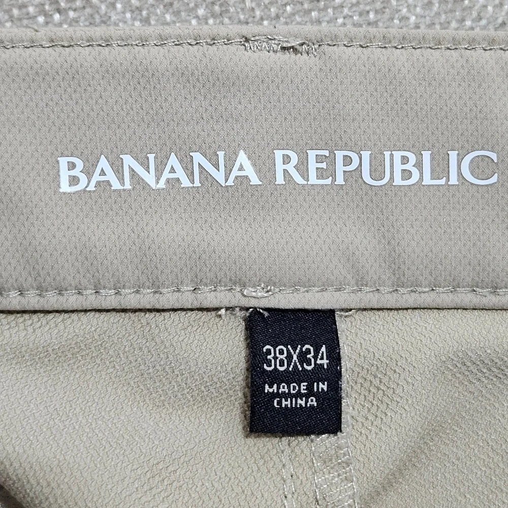 Banana Republic Pants Mens 38x34 Beige Performance Straight Leg Trousers